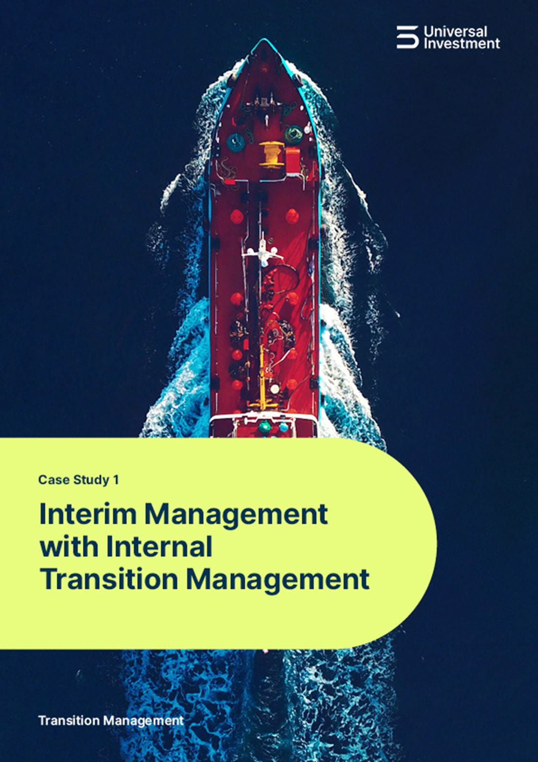 Case study poster: interim management with internal Transition Management